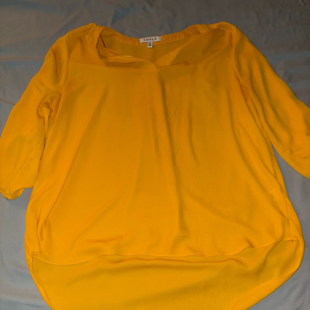 Chaus Women's Vibrant Yellow Blouse